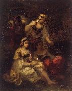 Narcisse Virgilio Diaz Four Spanish Maidens France oil painting artist